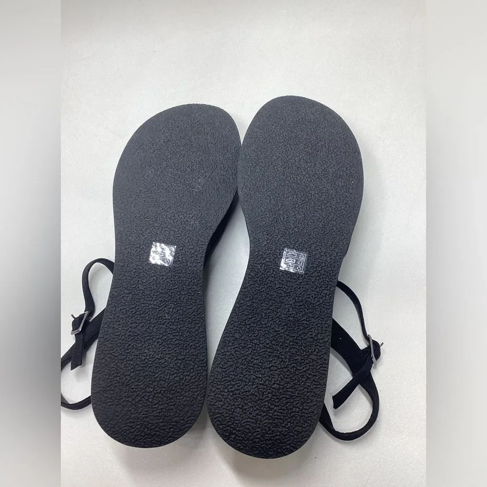 Eileen Fisher‎ Dae Black Wedge Sandal Size 9.5